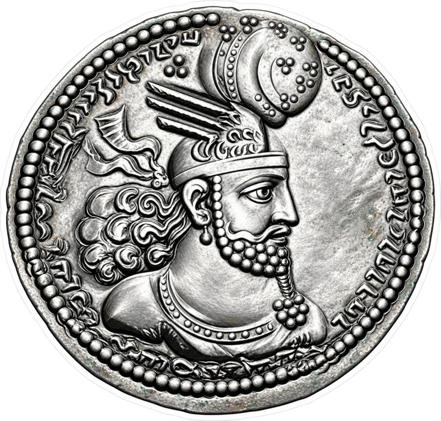 درهم شاپور دوم ساسانی