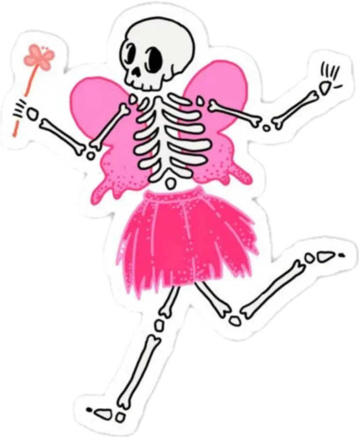 Skeleton with fairy wings